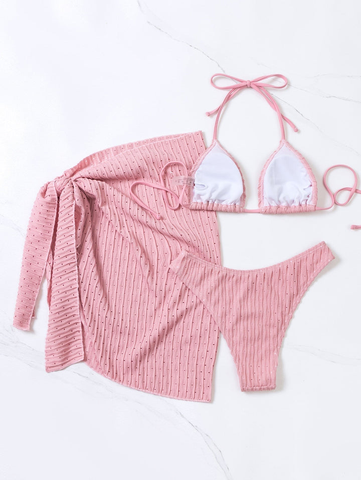 Bikini Malibu - Top Triángulo y Braguita con Falda (3 Piezas)