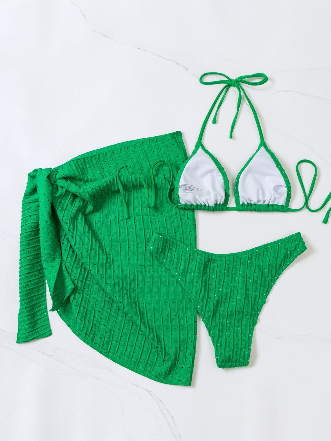 Bikini Malibu - Top Triángulo y Braguita con Falda (3 Piezas)