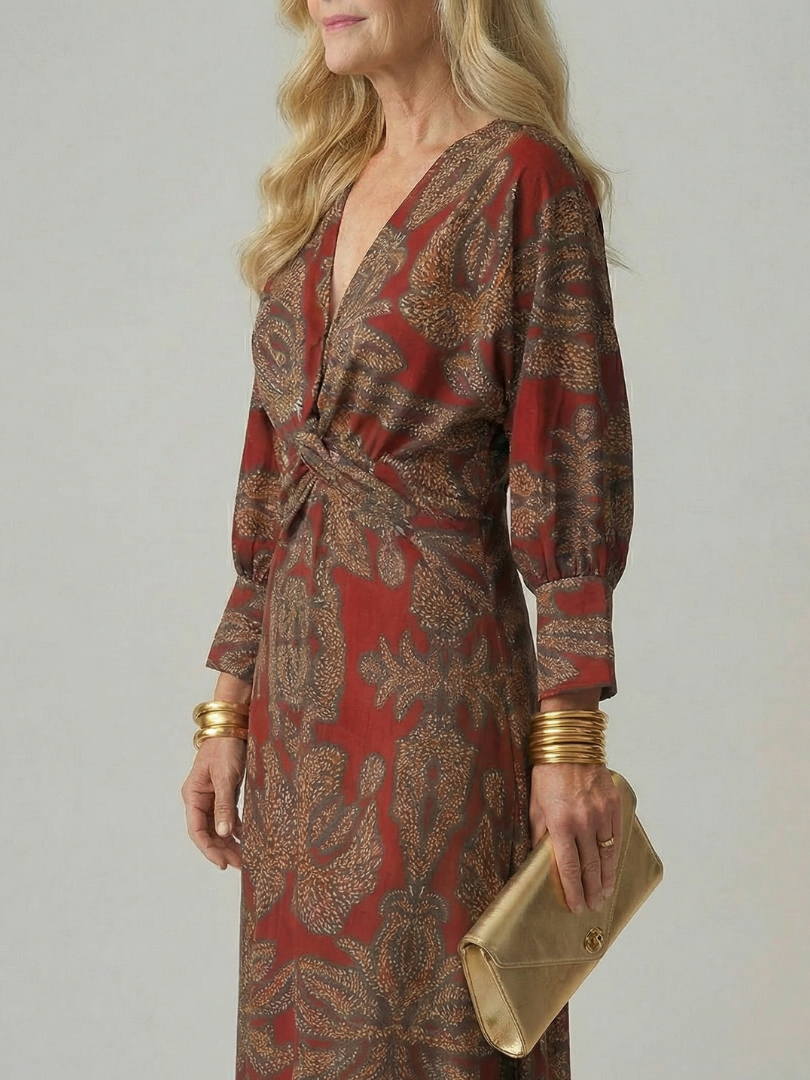Lune | Vestido Midi Envoltura Natural