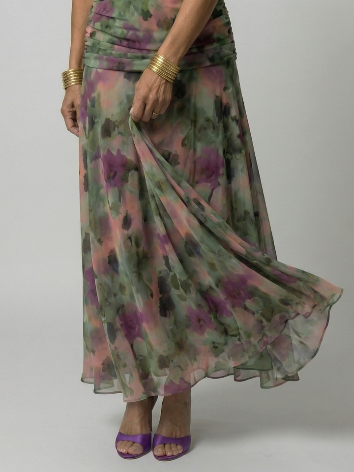 Calen | Vestido Midi Casual con Hombros Descubiertos