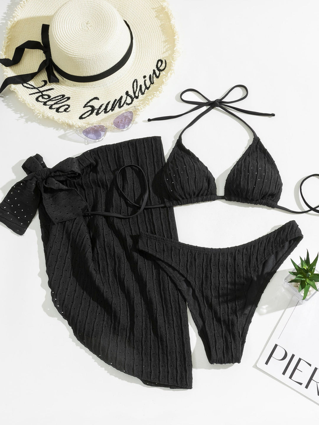 Bikini Malibu - Top Triángulo y Braguita con Falda (3 Piezas)
