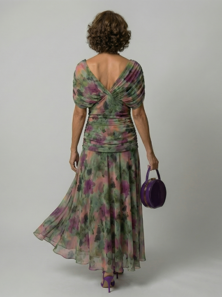 Calen | Vestido Midi Casual con Hombros Descubiertos