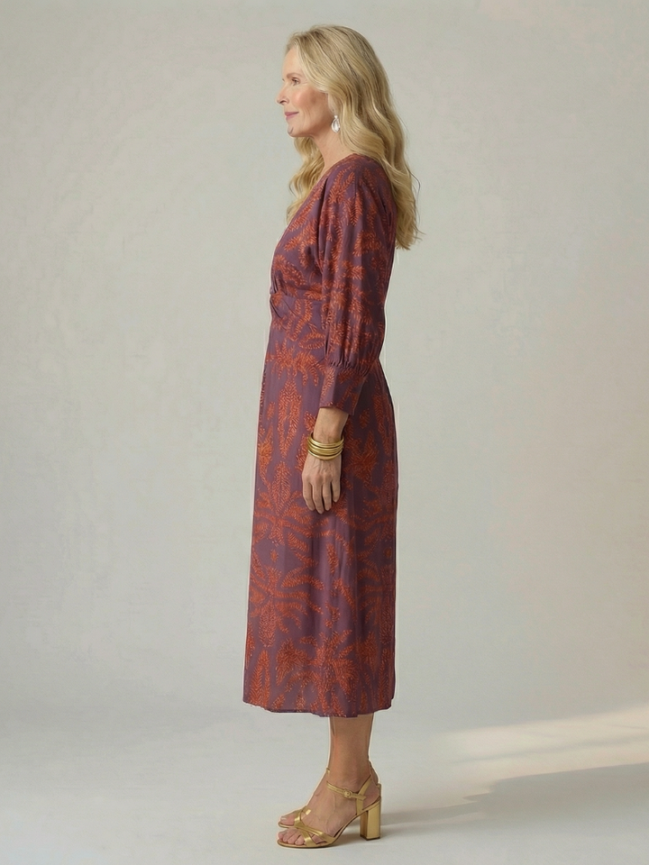 Lune | Vestido Midi Envoltura Natural