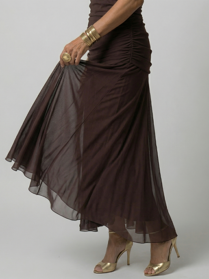 Calen | Vestido Midi Casual con Hombros Descubiertos