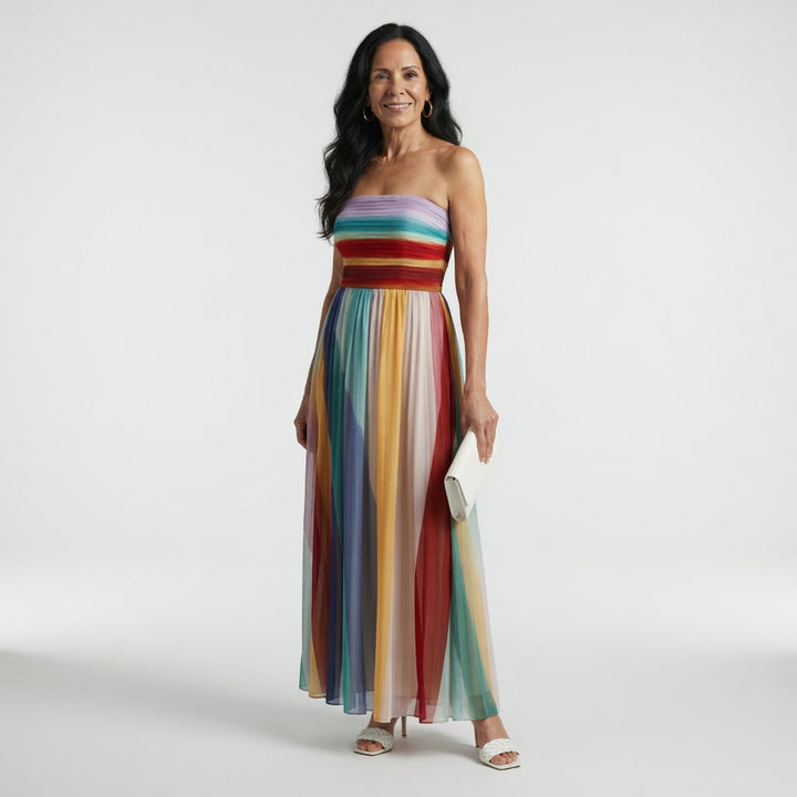 Sereine | Vestido Maxi a Rayas Ligeras