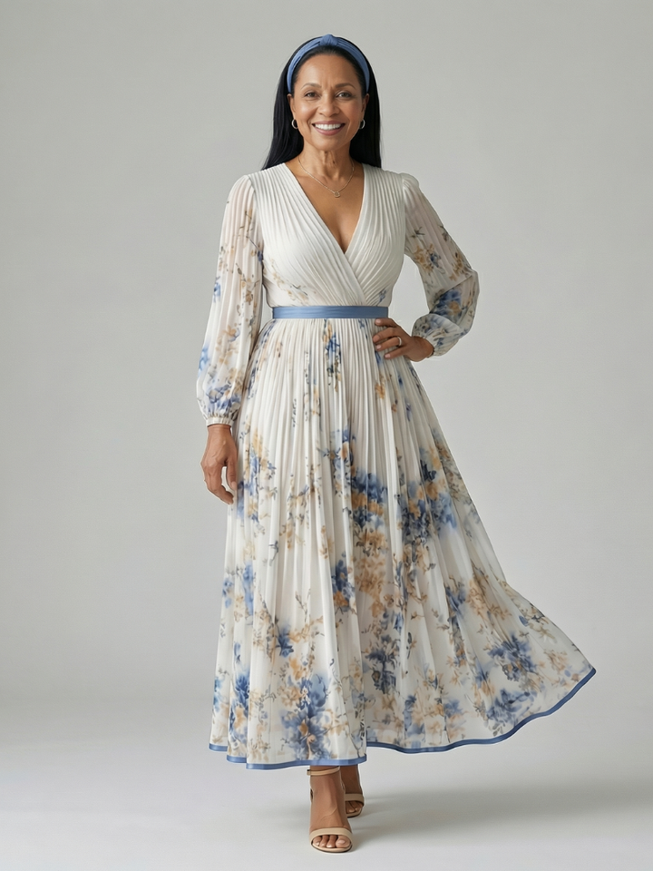 Rielle | Vestido Midi Plisado con Cierre
