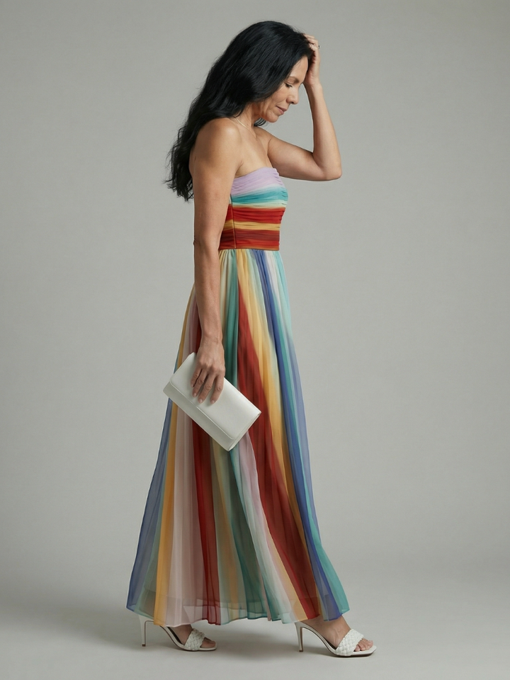 Sereine | Vestido Maxi a Rayas Ligeras