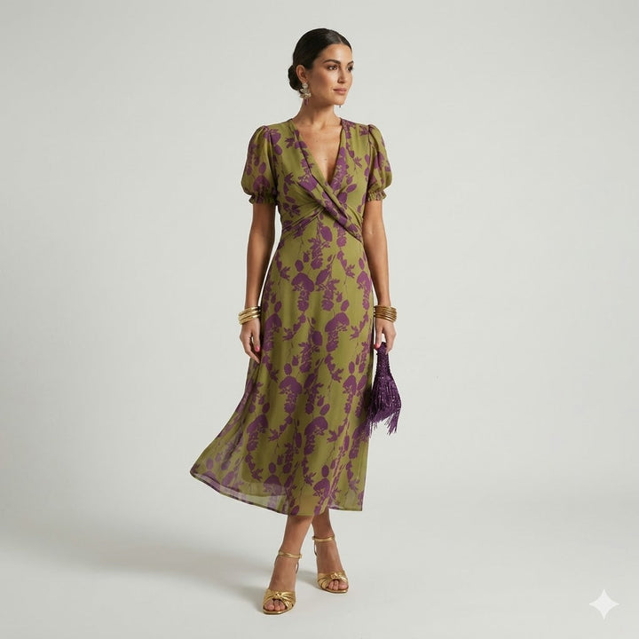 Virel | Vestido Midi Floral Suelto