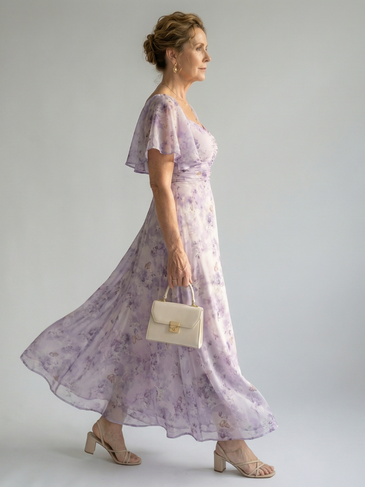 Vaelis | Vestido Midi con Mangas Volantes