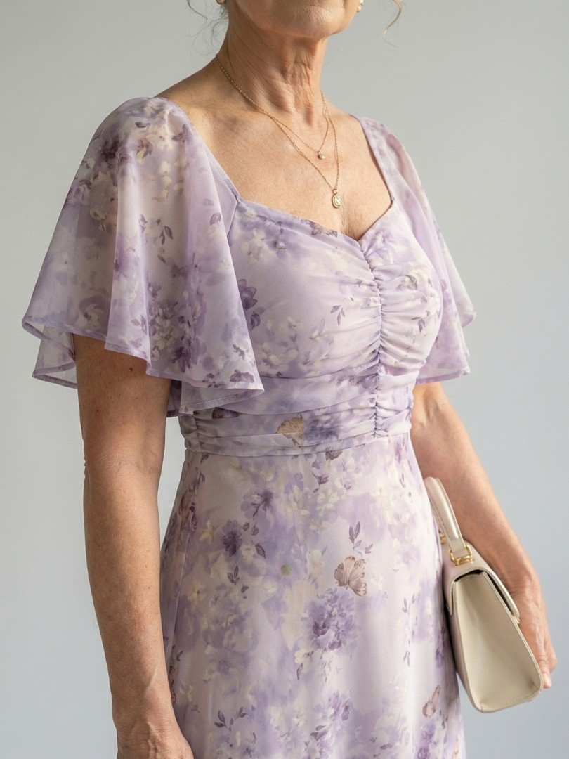 Vaelis | Vestido Midi con Mangas Volantes