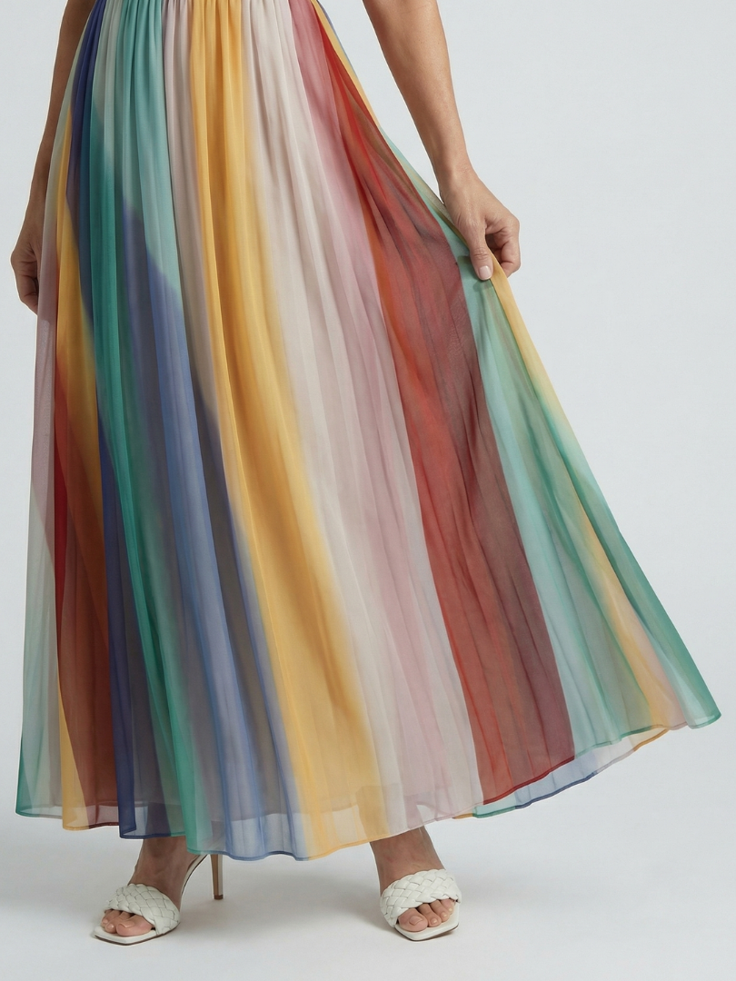 Sereine | Vestido Maxi a Rayas Ligeras