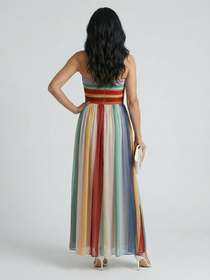 Sereine | Vestido Maxi a Rayas Ligeras
