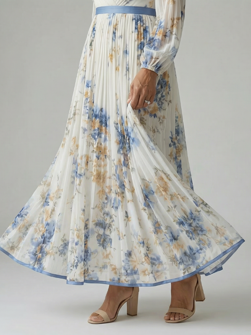Rielle | Vestido Midi Plisado con Cierre