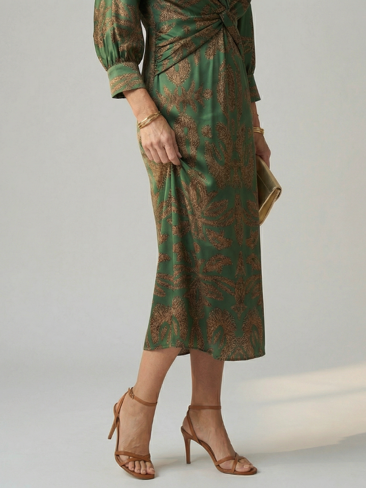 Lune | Vestido Midi Envoltura Natural