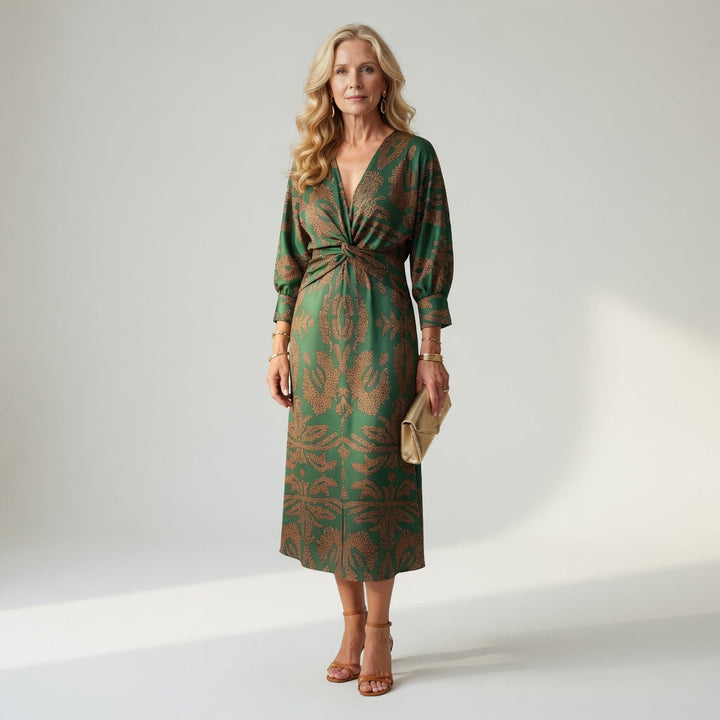 Lune | Vestido Midi Envoltura Natural