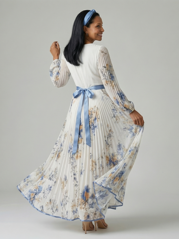Rielle | Vestido Midi Plisado con Cierre