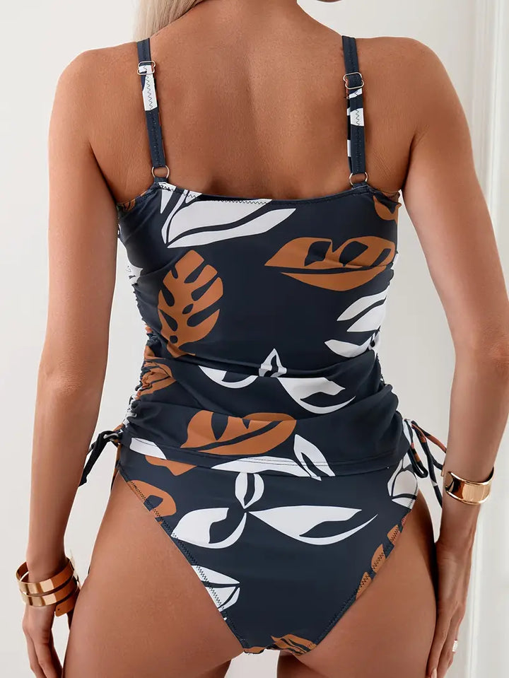Tankini Venus - Bikini con Estampado Tropical de Hojas