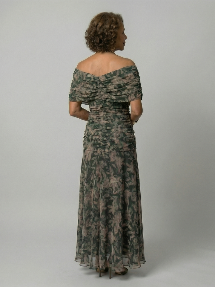 Calen | Vestido Midi Casual con Hombros Descubiertos