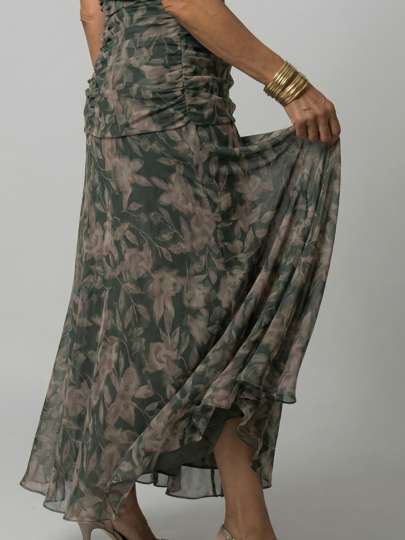 Calen | Vestido Midi Casual con Hombros Descubiertos