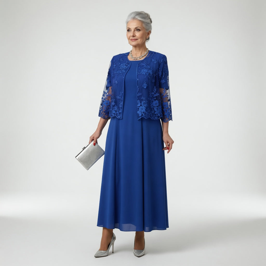 Victorine™ — Vestido largo de ceremonia con elegancia floral refinada