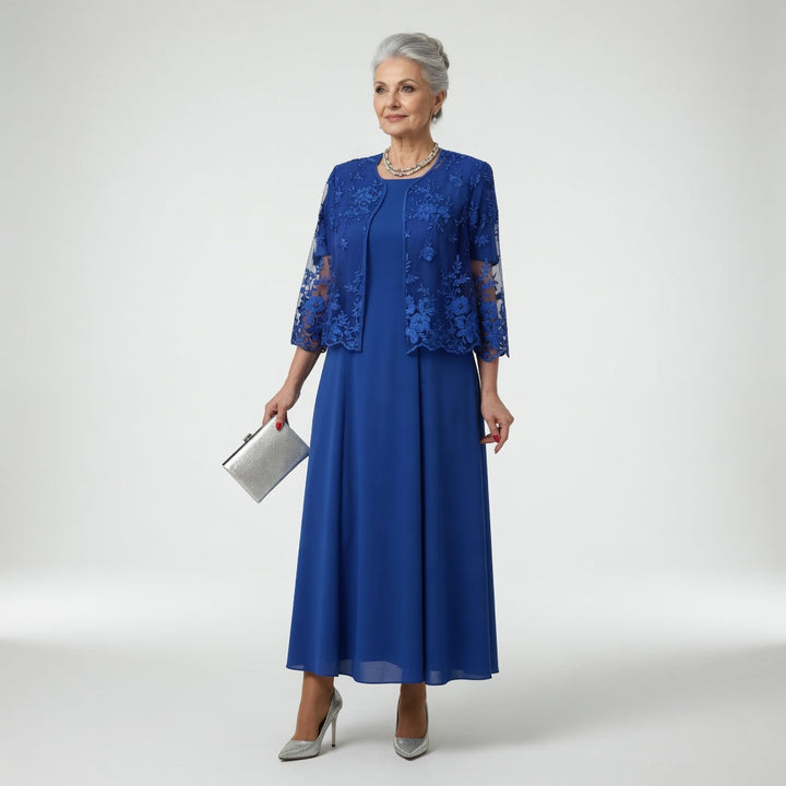Victorine™ — Vestido largo de ceremonia con elegancia floral refinada