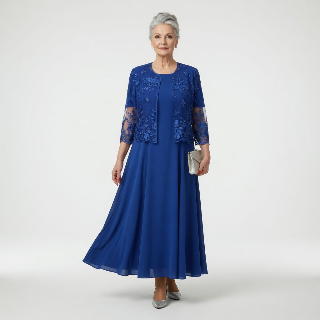 Victorine™ — Vestido largo de ceremonia con elegancia floral refinada