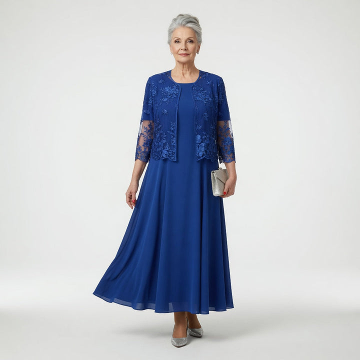Victorine™ — Vestido largo de ceremonia con elegancia floral refinada
