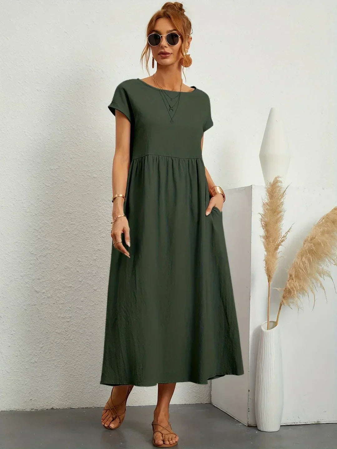 Gabriela™ — Vestido midi fluido de elegancia atemporal