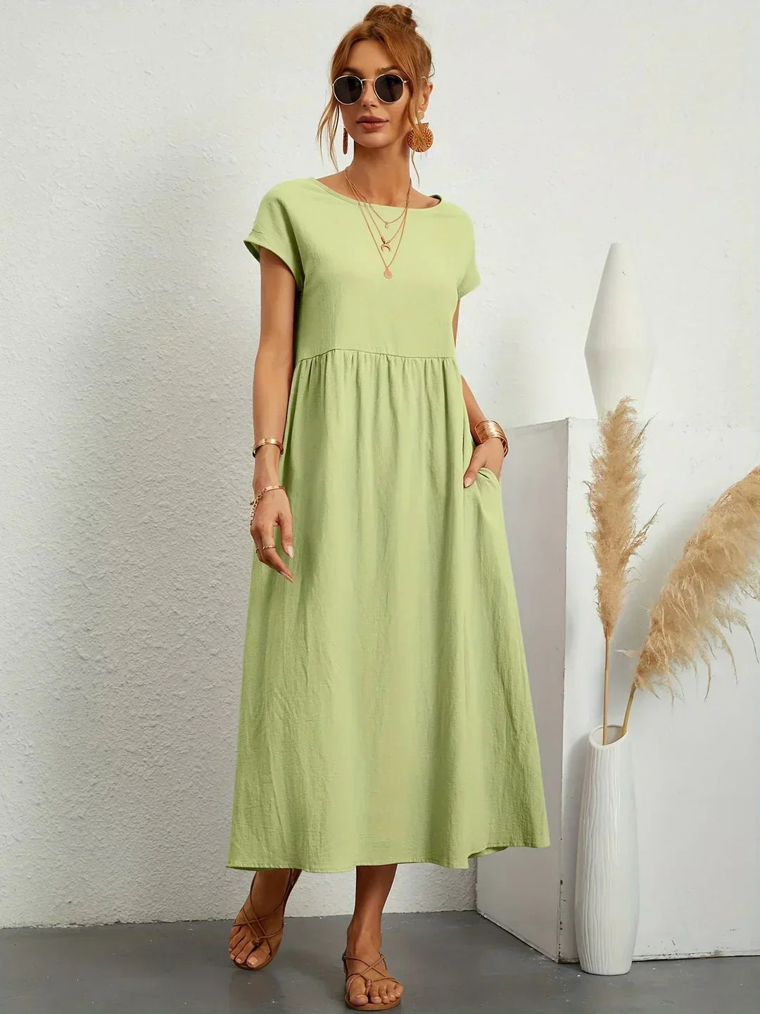 Gabriela™ — Vestido midi fluido de elegancia atemporal