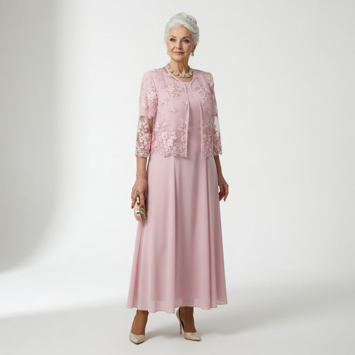 Victorine™ — Vestido largo de ceremonia con elegancia floral refinada