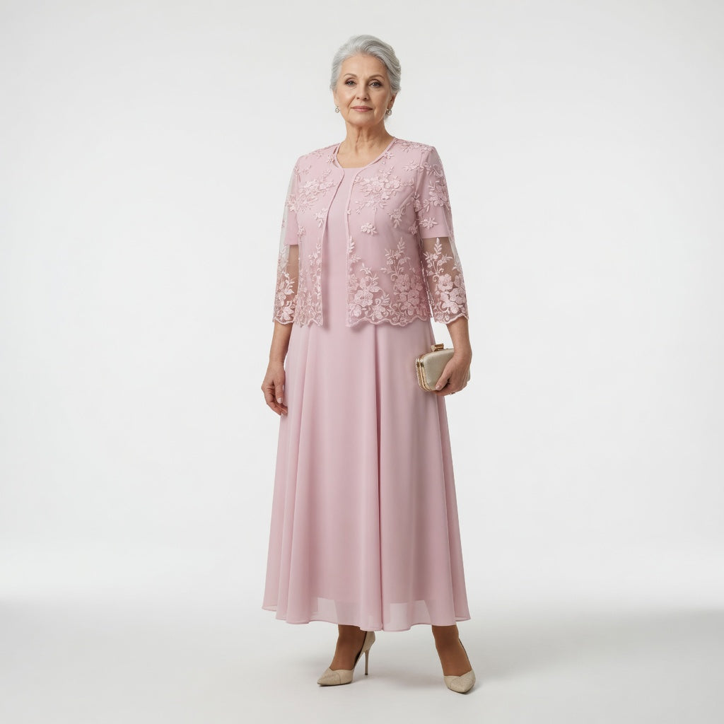 Victorine™ — Vestido largo de ceremonia con elegancia floral refinada