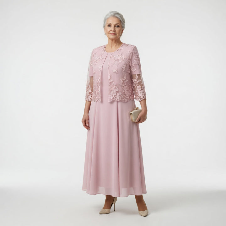 Victorine™ — Vestido largo de ceremonia con elegancia floral refinada