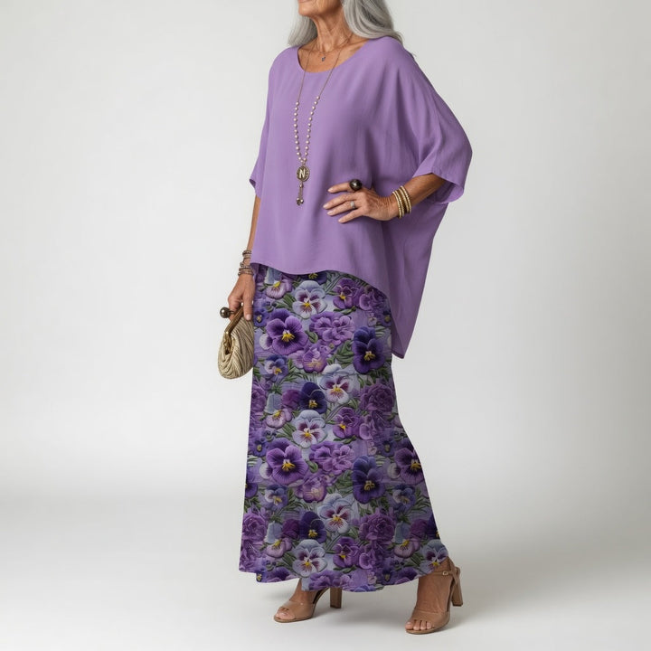 Émeline™ — Vestido maxi fluido con volantes bohemios
