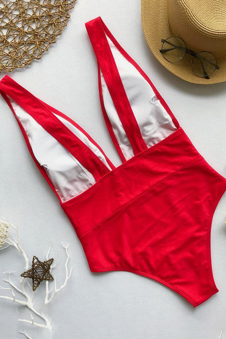 Maillot de bain una pieza California con escote en V