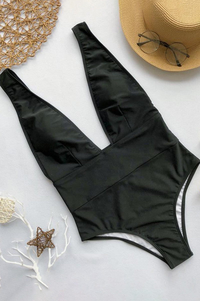 Maillot de bain una pieza California con escote en V